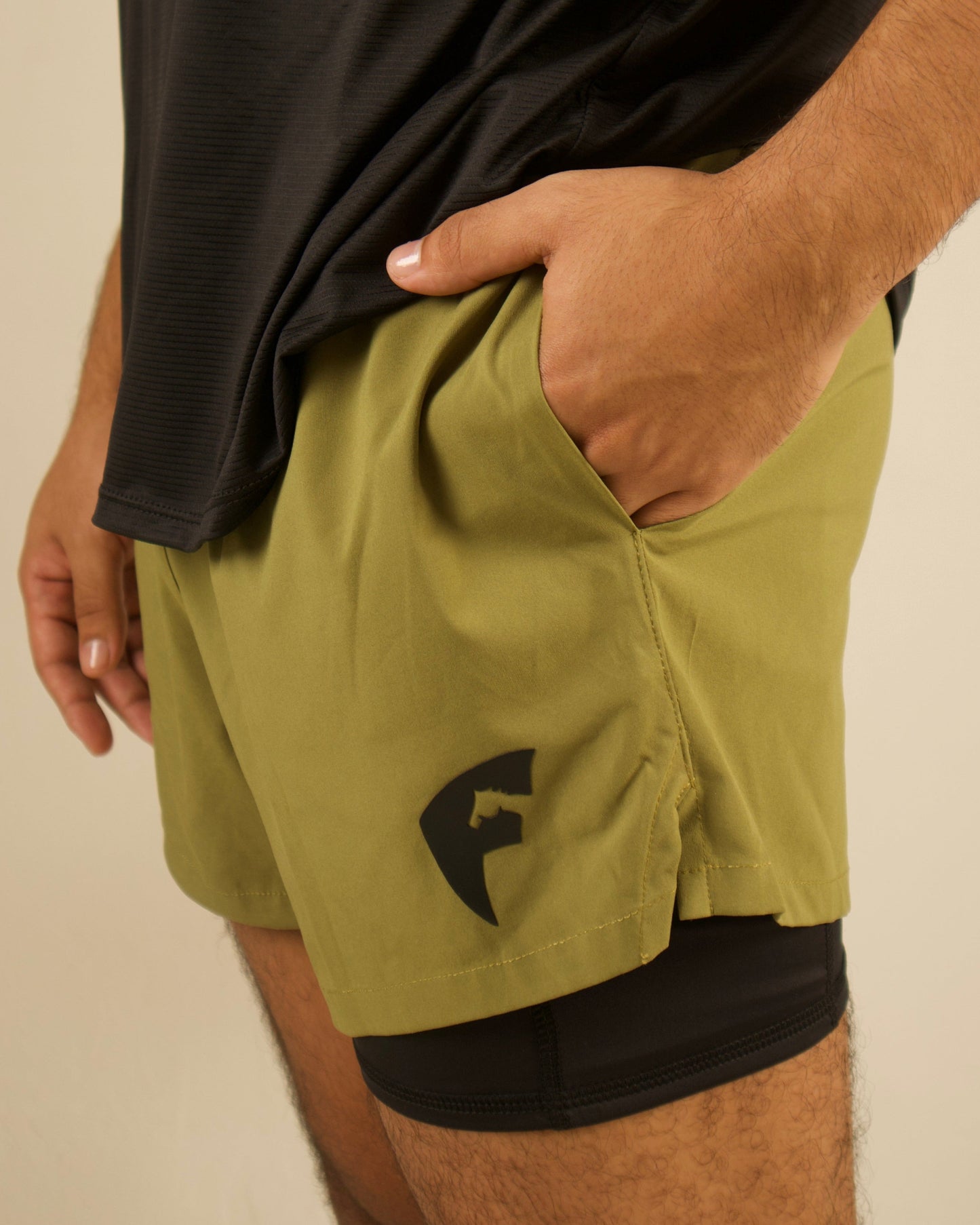 Loop Flex Training Shorts Olive Green