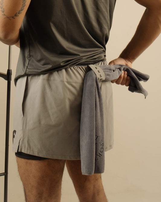 Loop Flex Training Shorts Stone Grey