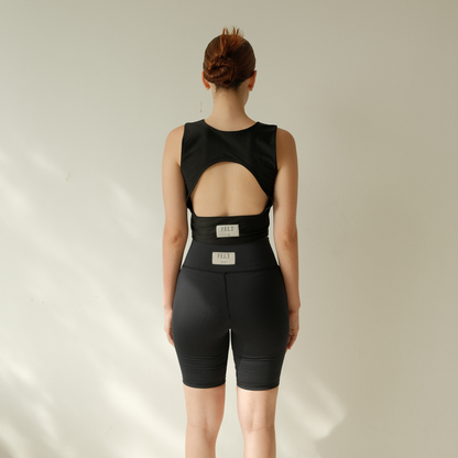 Back Pulse Tank Open Back Pulse Tank Negra – FELT SPORTSWEAR