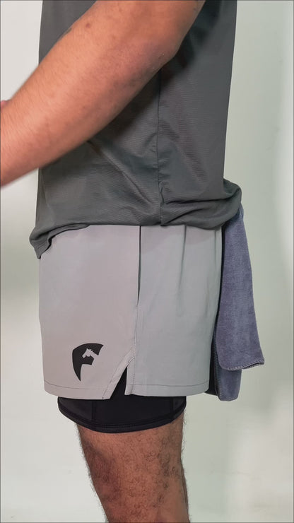 Loop Flex Training Shorts Stone Grey